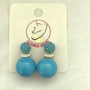 Blue double sided earrings Sale 3 for $20